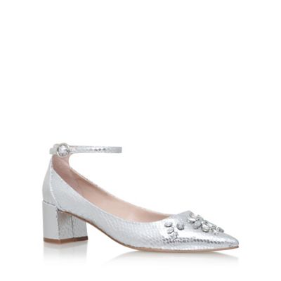 Carvela Silver 'Grand' high heel sandals